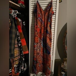 Red Geo Print Slipdress F21